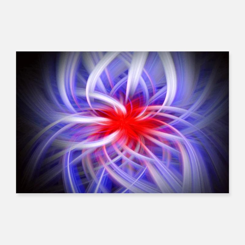 Abstract Abstract Art Pattern Blossom Poster 36" x 24" (90x60 cm)
