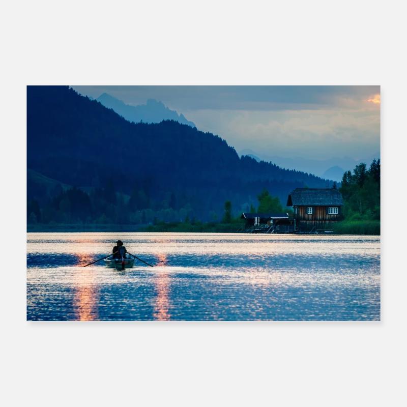 Weißensee See Kärnten Geschenke Poster 90x60 cm