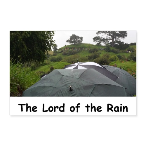The Lord of the Rain - Neuseeland - Regenschirme - Poster 90x60 cm