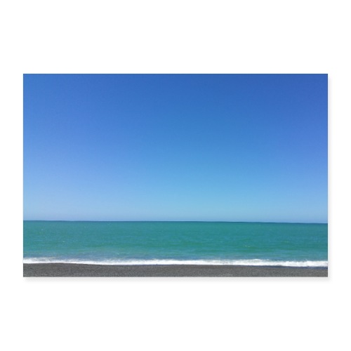 Napier Neuseeland - blauer Himmel, Meer türkis - Poster 90x60 cm