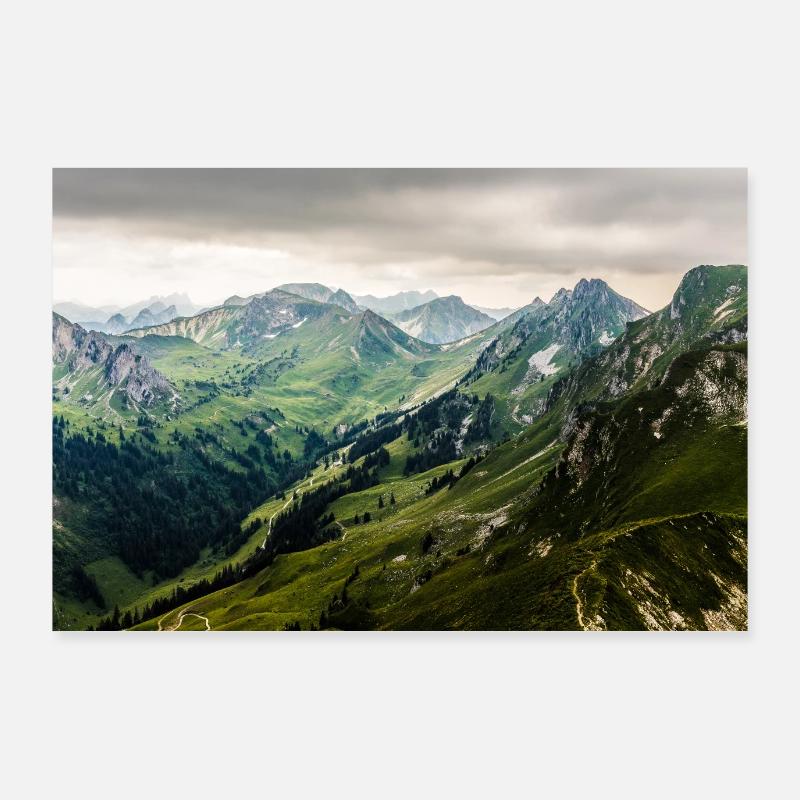 Schweizer Berge - Gantrisch / Gurnigel Poster 90x60 cm