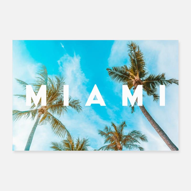 Ich liebe Urlaub in Miami Poster 90x60 cm