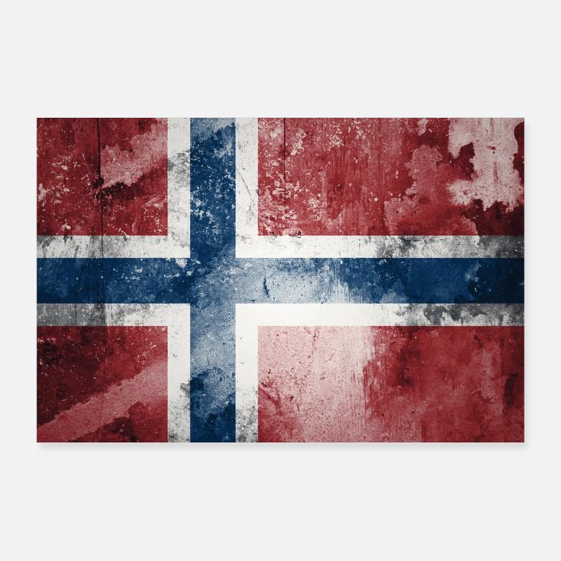 Norway flag Poster 36" x 24" (90x60 cm)