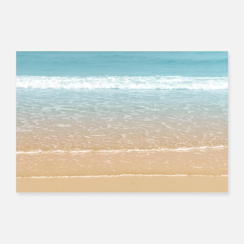 Pretty white wave Poster 36" x 24" (90x60 cm)