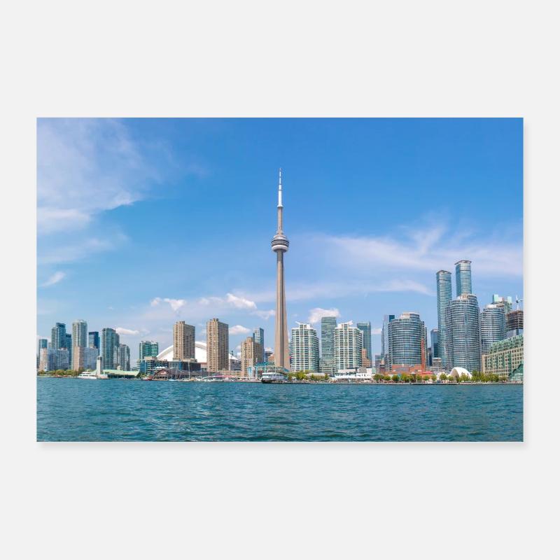 Ontario Toronto Skyline Panoramic View Canada Poster 90x60 cm