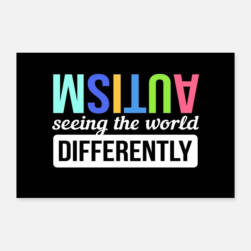 Cooler Autismus Spruch Asperger Autist Puzzle ADHS Poster 90x60 cm