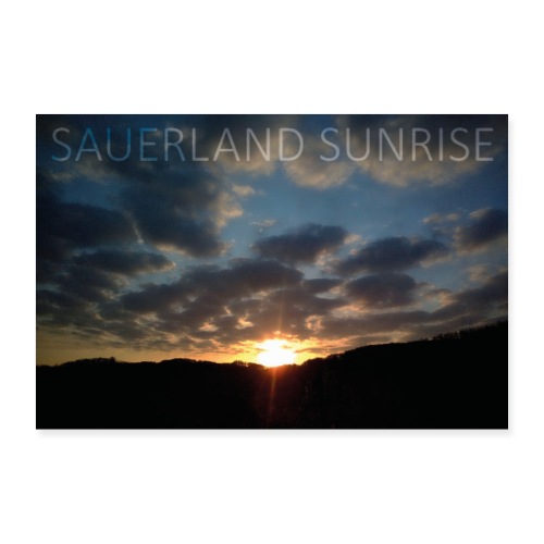 Sauerland Sunrise Poster 90x60 - Poster 90x60 cm
