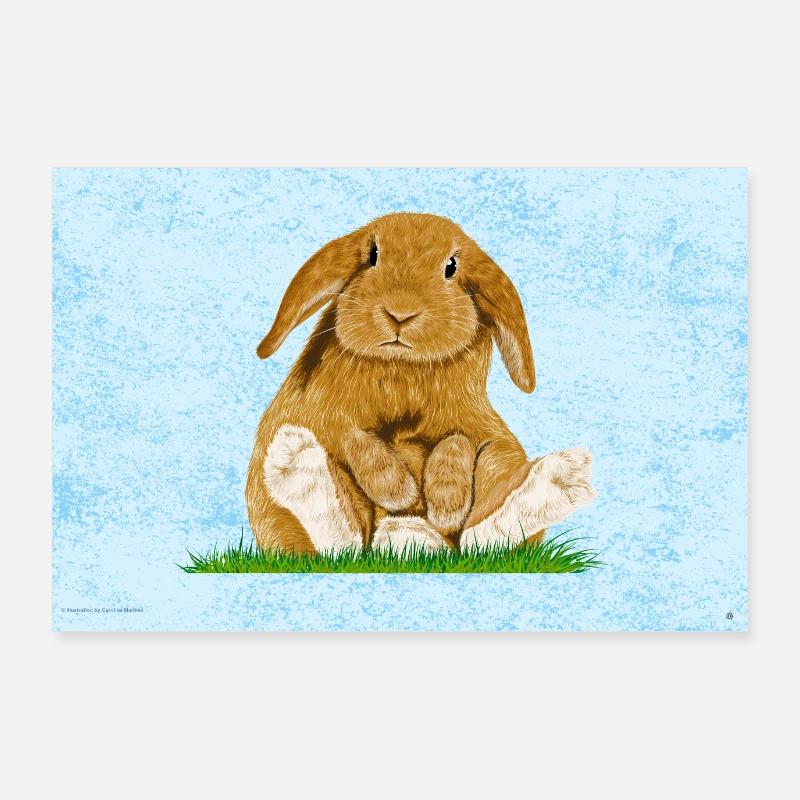 Hasi - Poster 90x60 cm - Weiß