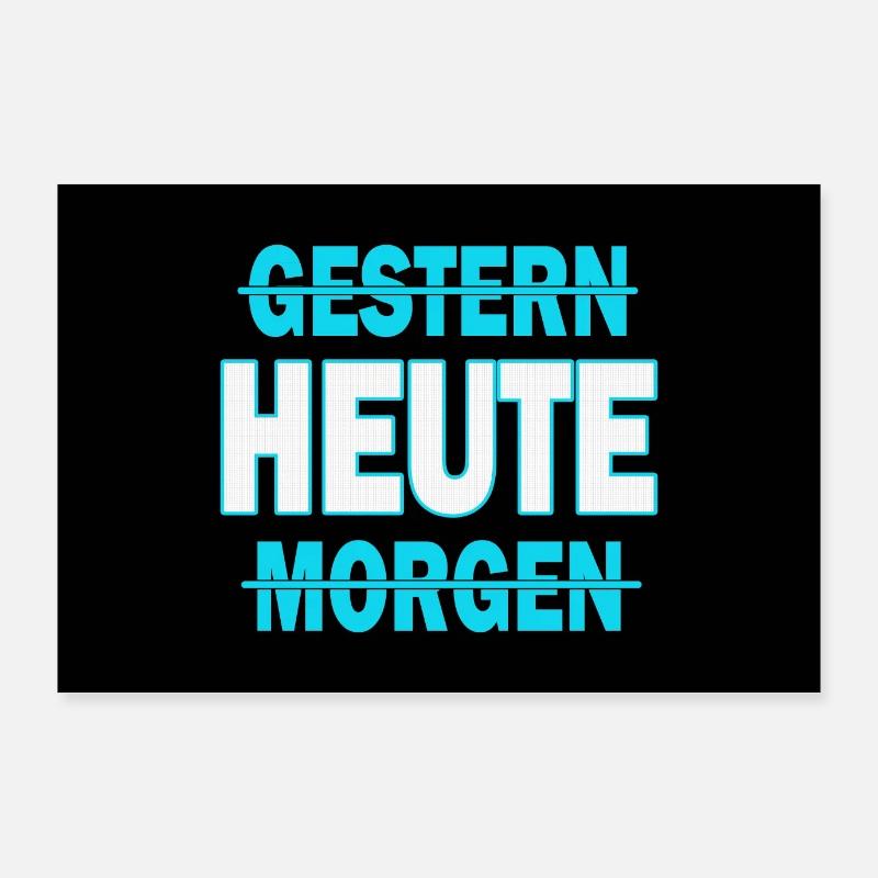 GESTERN HEUTE Poster 90x60 cm