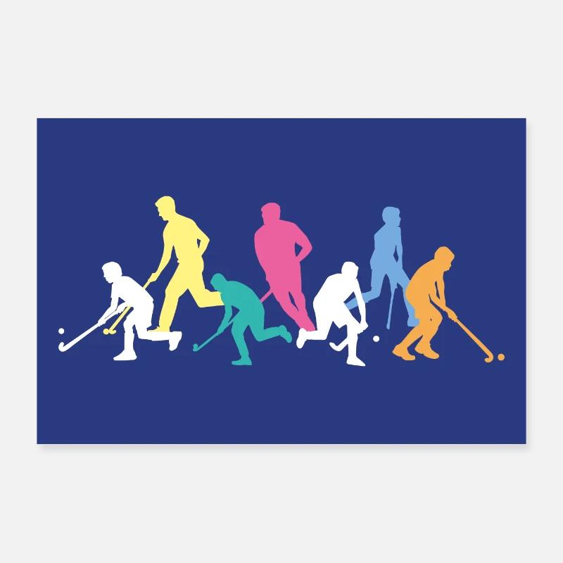 Équipe de hockey Poster 90 x 60 cm