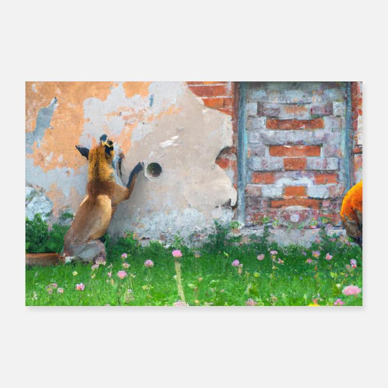 Fox Play Poster 36" x 24" (90x60 cm)