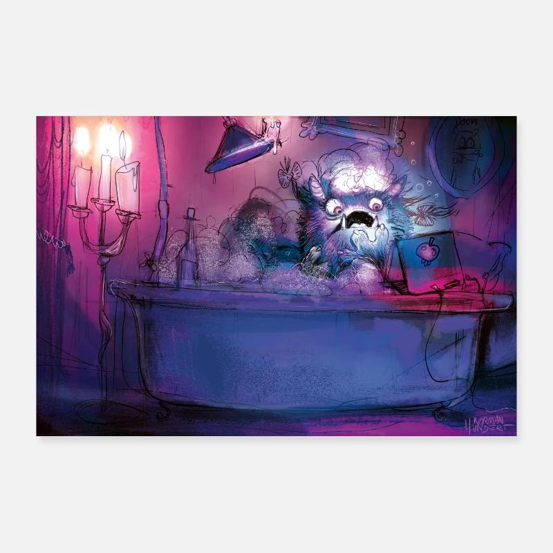 Poster "Der Feierabend" by Norman Hundert Poster 36" x 24" (90x60 cm)