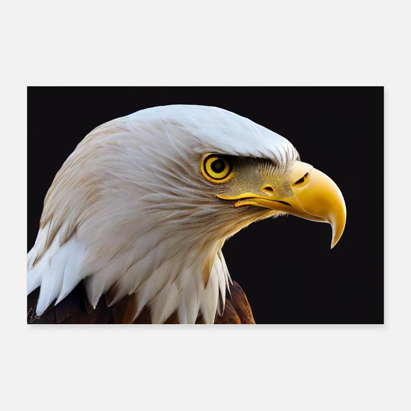 White-tailed Eagle Head Bald Eagle Poster 36" x 24" (90x60 cm)