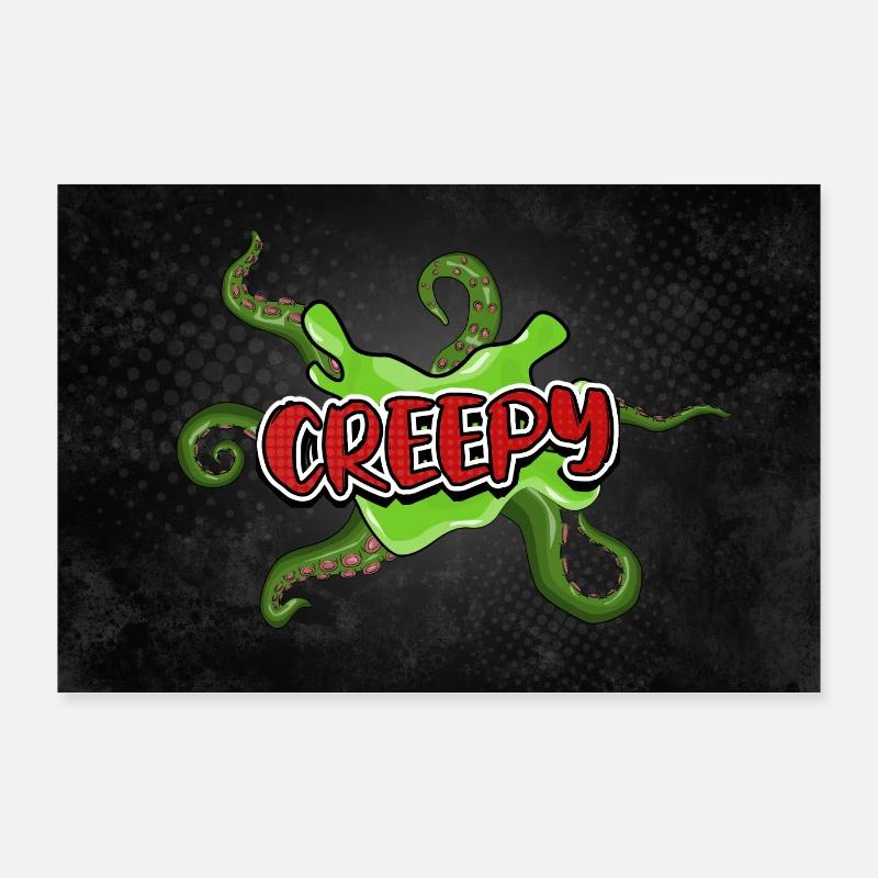 Effrayant Halloween Style Graffiti Lettrage Poster 90 x 60 cm