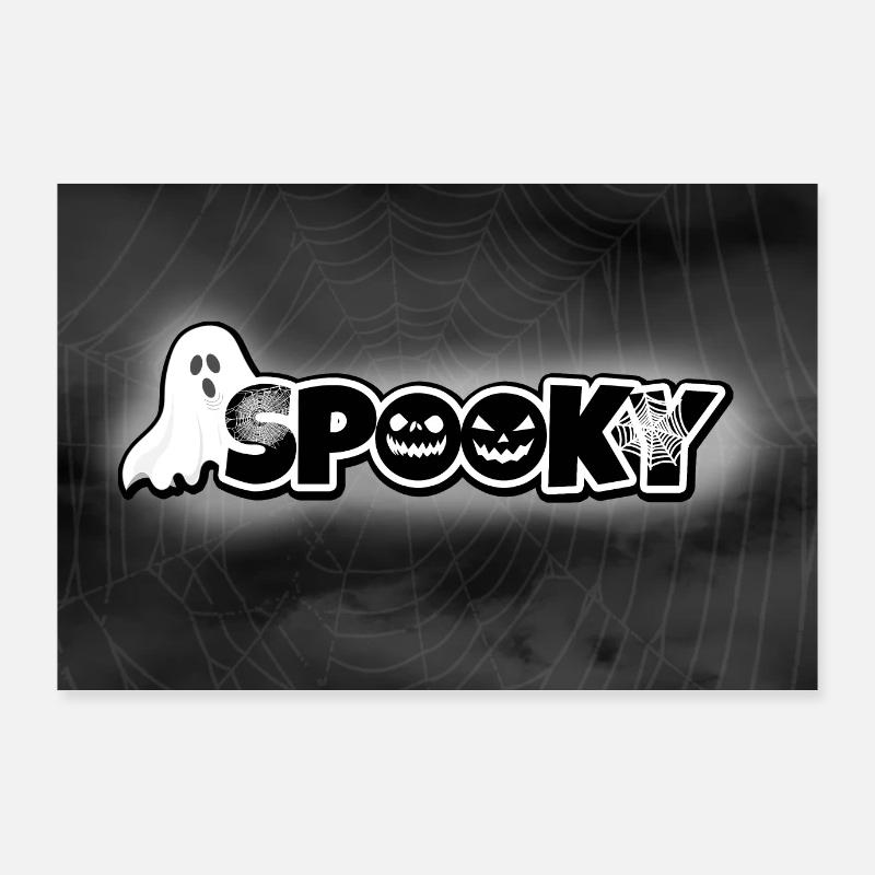 Gruseliger Halloween Comic Stil Poster 90x60 cm