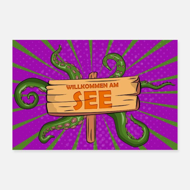 Willkommen am See (Bienvenue au lac) Spooky Poster 90 x 60 cm