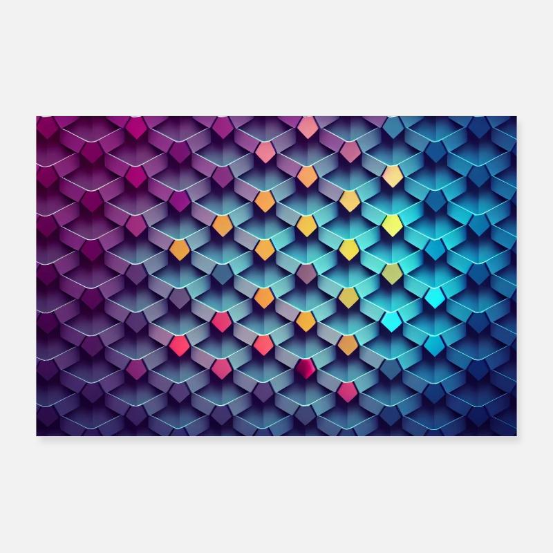 Abstraktes Pattern Poster 90x60 cm