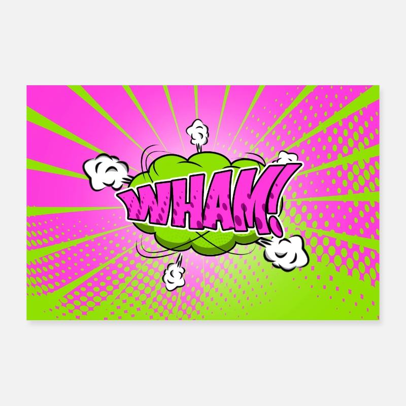 Schlag! Comic Style Bubble Graffiti Schriftzug Poster 90x60 cm