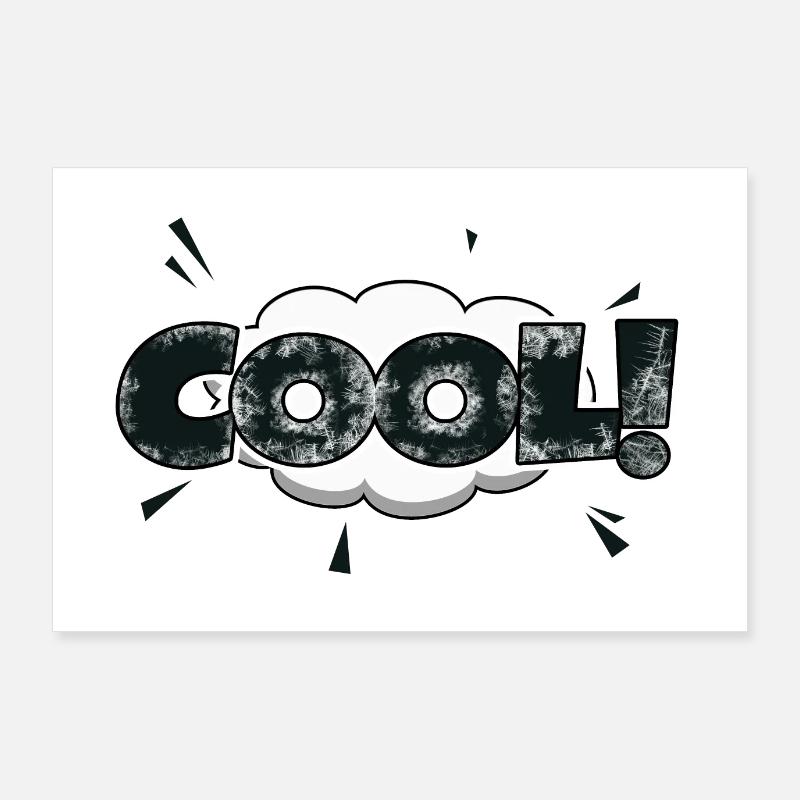 cooler Comic Style Bubble Graffiti Schriftzug Poster 90x60 cm