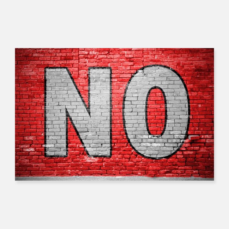 No Ziegelsteinmauer Graffiti Poster 90x60 cm
