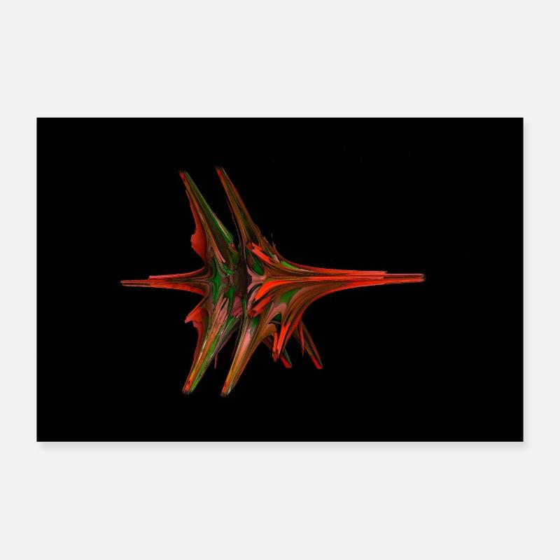 Space Ship - Poster 90x60 cm - Weiß