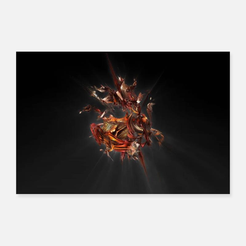 Big Bang - Poster 90x60 cm - Weiß
