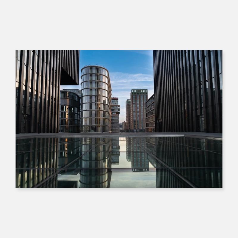 Dusseldorf Media Harbour Poster 36" x 24" (90x60 cm)