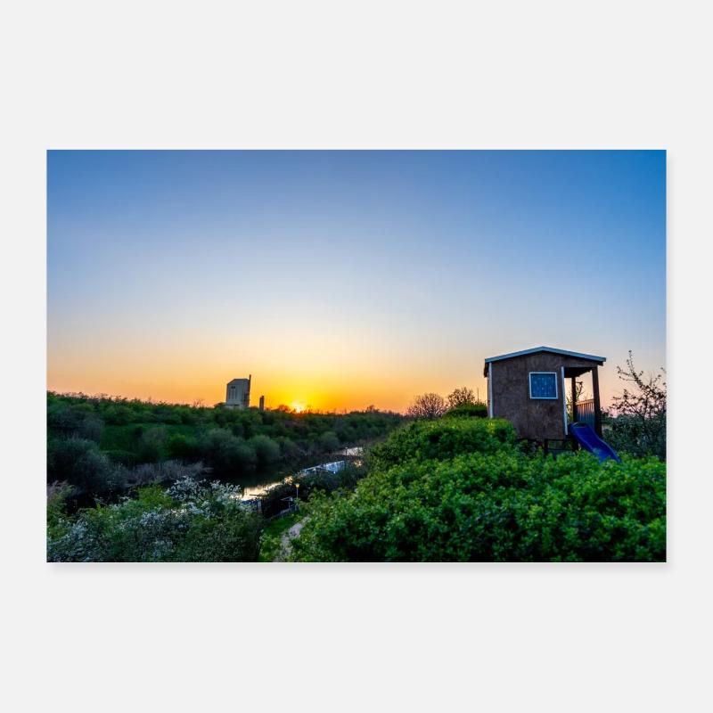 Leipzig Sunset Poster 36" x 24" (90x60 cm)