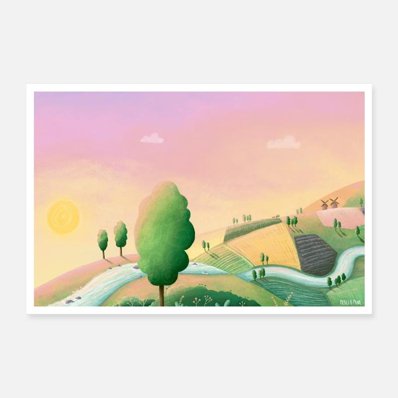 Der Fluss Poster 90x60 cm