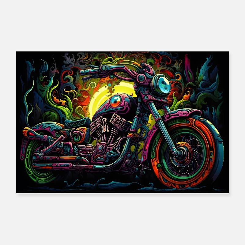Vélo Trippy Poster 90 x 60 cm