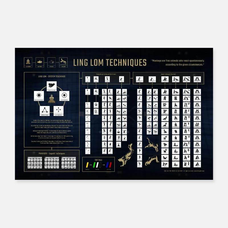 LING LOM Tech Poster - Poster 90x60 cm - Weiß