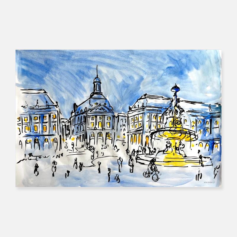 Place de la Bourse, Bordeaux Poster 90 x 60 cm