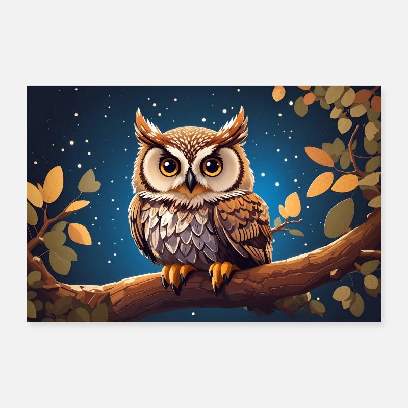 Oiseau de nuit Poster 90 x 60 cm