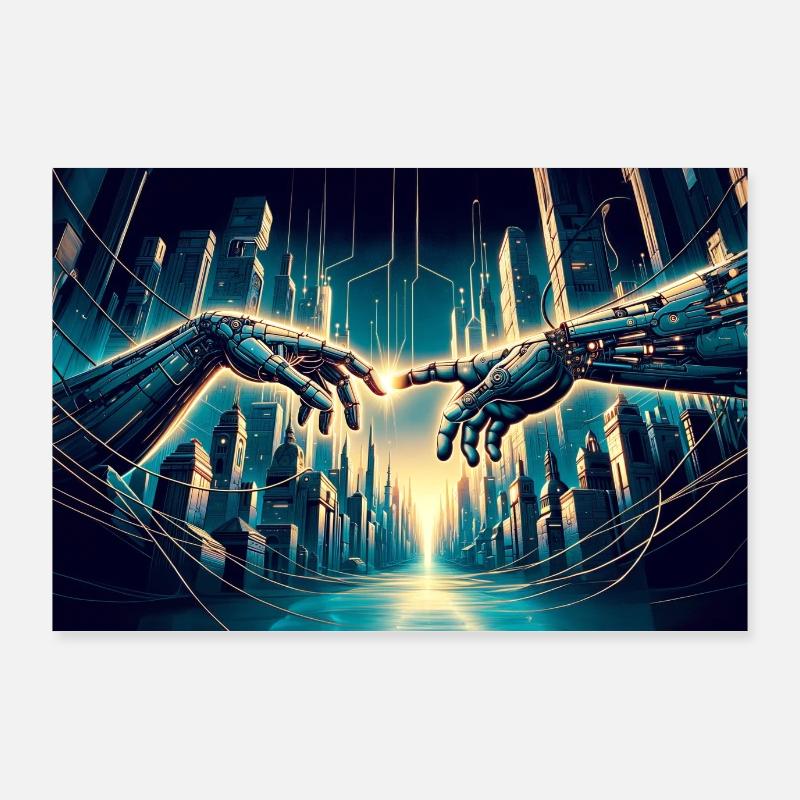 La création d Adam Cyberpunk Poster 90 x 60 cm