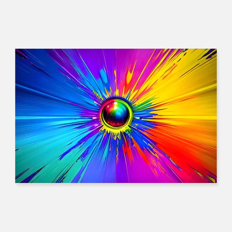 Colorful Abstract Design Poster Poster 36" x 24" (90x60 cm)