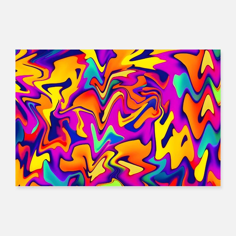 Fond d’écran abstrait coloré Poster 90 x 60 cm