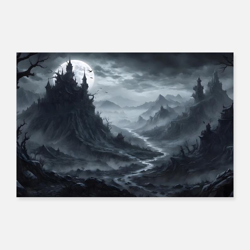 Dunkles Land Poster 90x60 cm