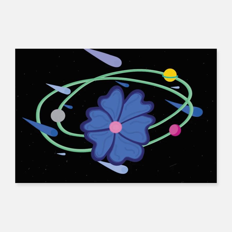 Étoiles de l’univers des fleurs Poster 90 x 60 cm