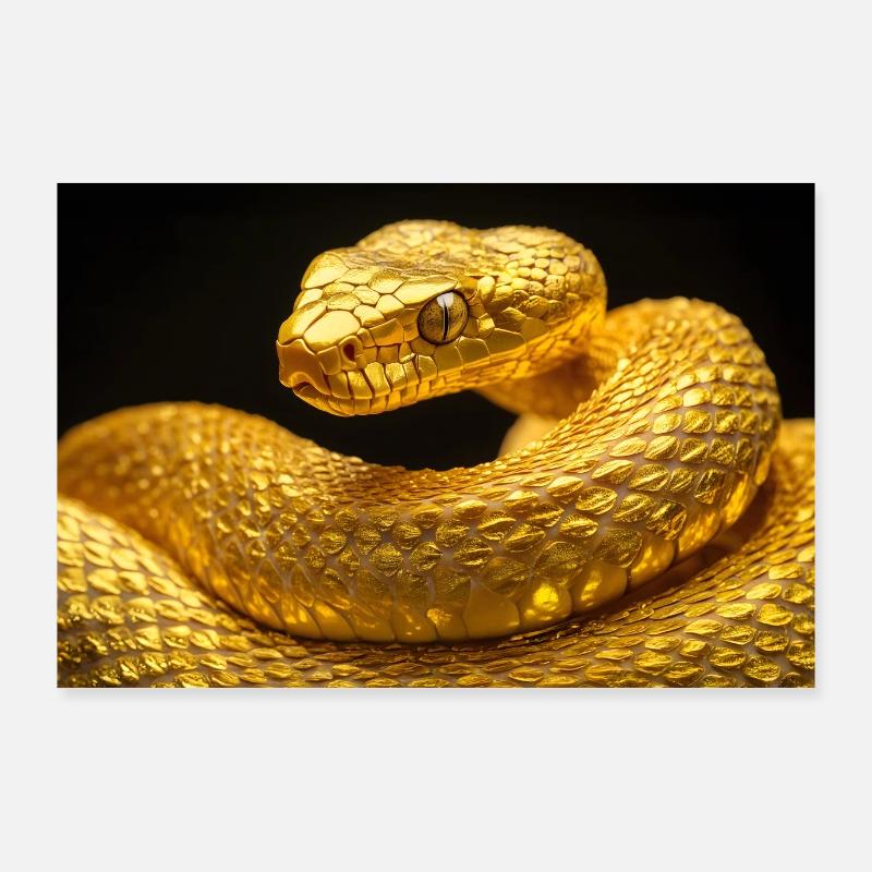 Golden Snake Poster 36" x 24" (90x60 cm)