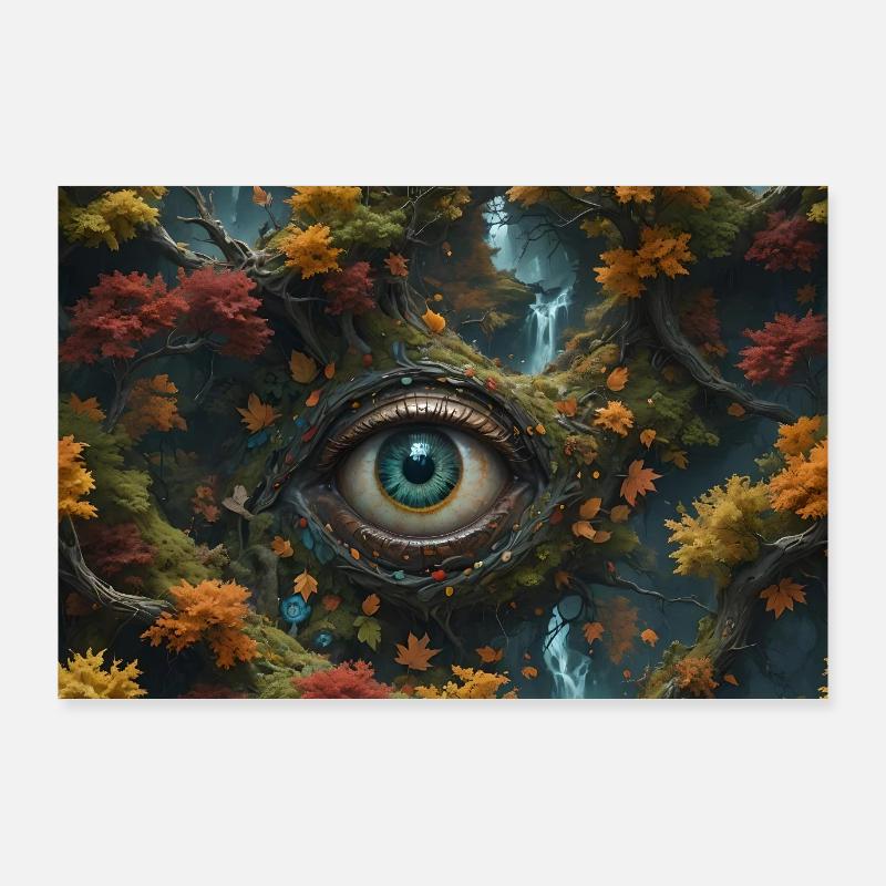 Magical Eyes - Glimpse into Autumn Poster 36" x 24" (90x60 cm)