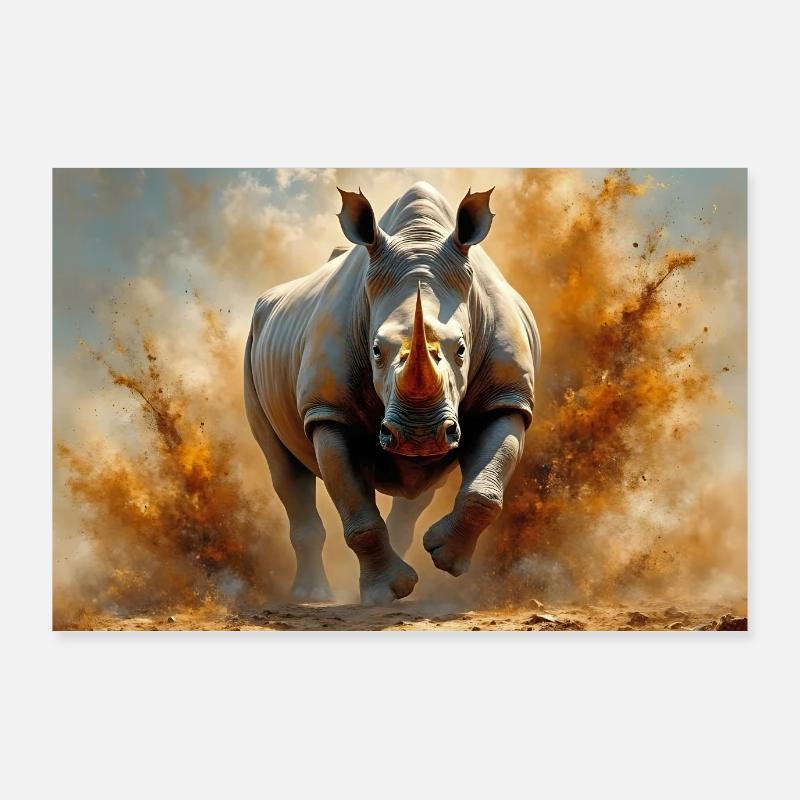 Sturm aus Stahl - KI Poster 90x60 cm