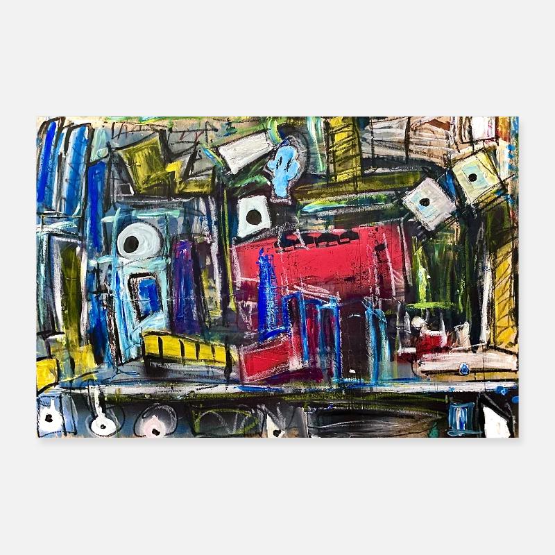 Visions abstraites : expression du paysage urbain Poster 90 x 60 cm