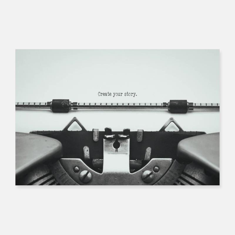 Create Your Story Vintage Typewriter Design Poster 36" x 24" (90x60 cm)