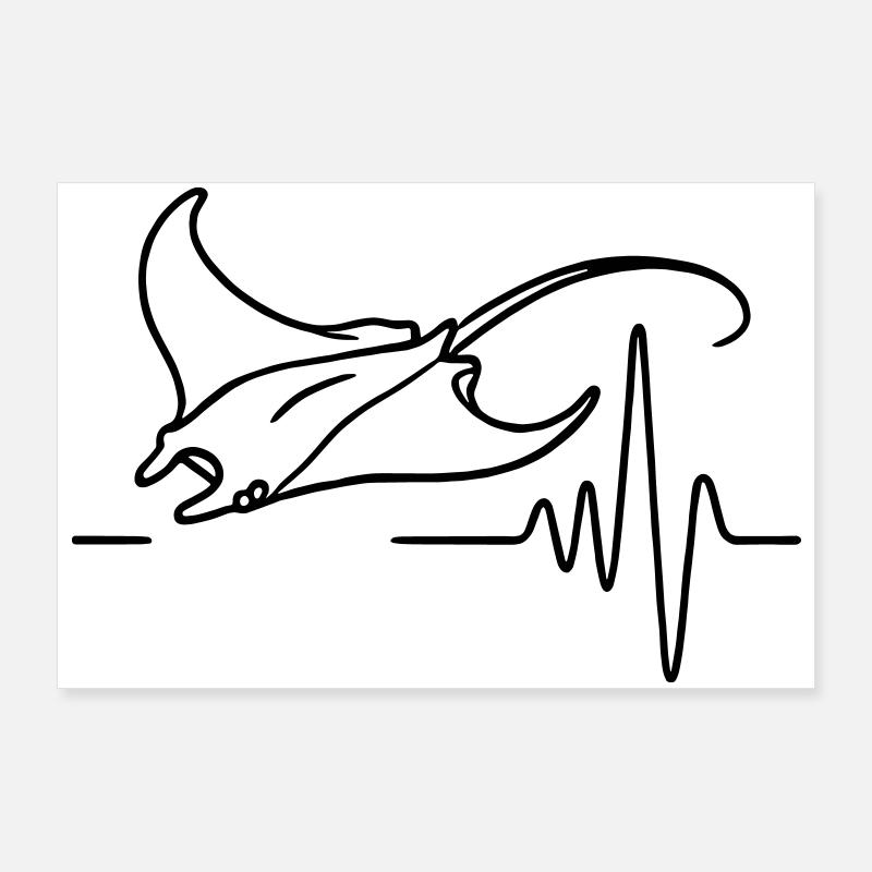 Manta Rochen – Herzschlag des Ozeans Poster 90x60 cm