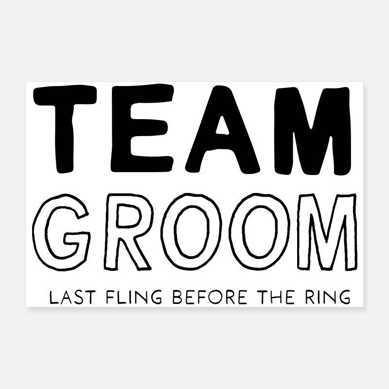 Équipe Groom - Poster 90 x 60 cm - blanc