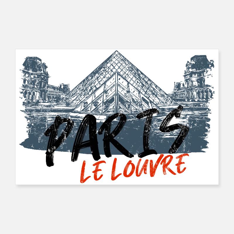 Design Inspiration Louvre Pyramide Paris Poster 90x60 cm