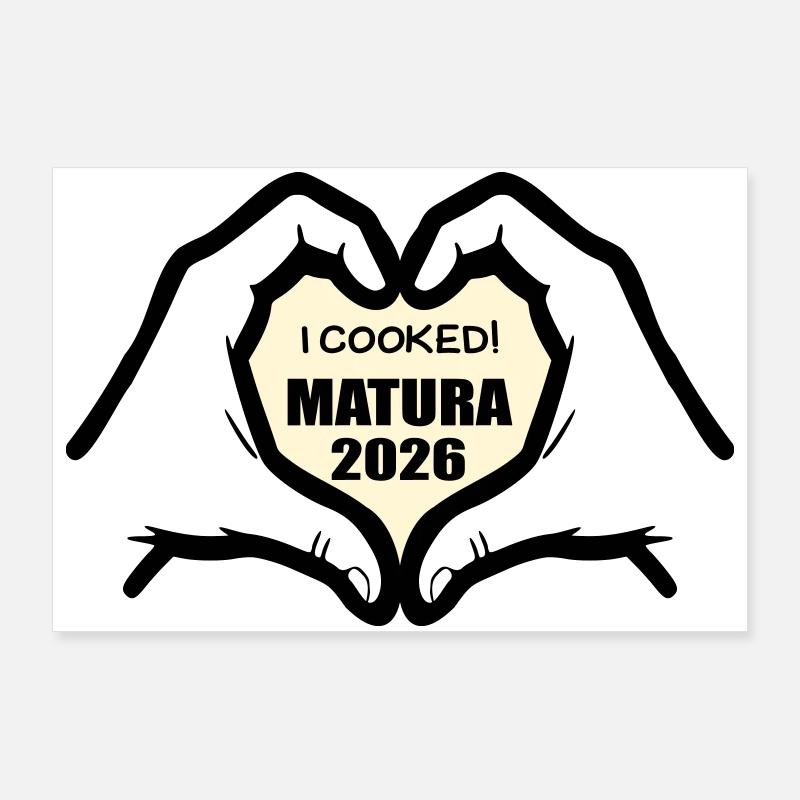 Abschluss Matura 2026 Kochen Poster 90x60 cm