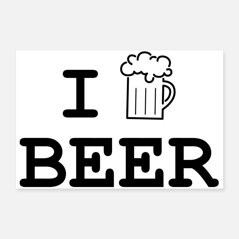 J'aime la bière / Alcool Poster 90 x 60 cm