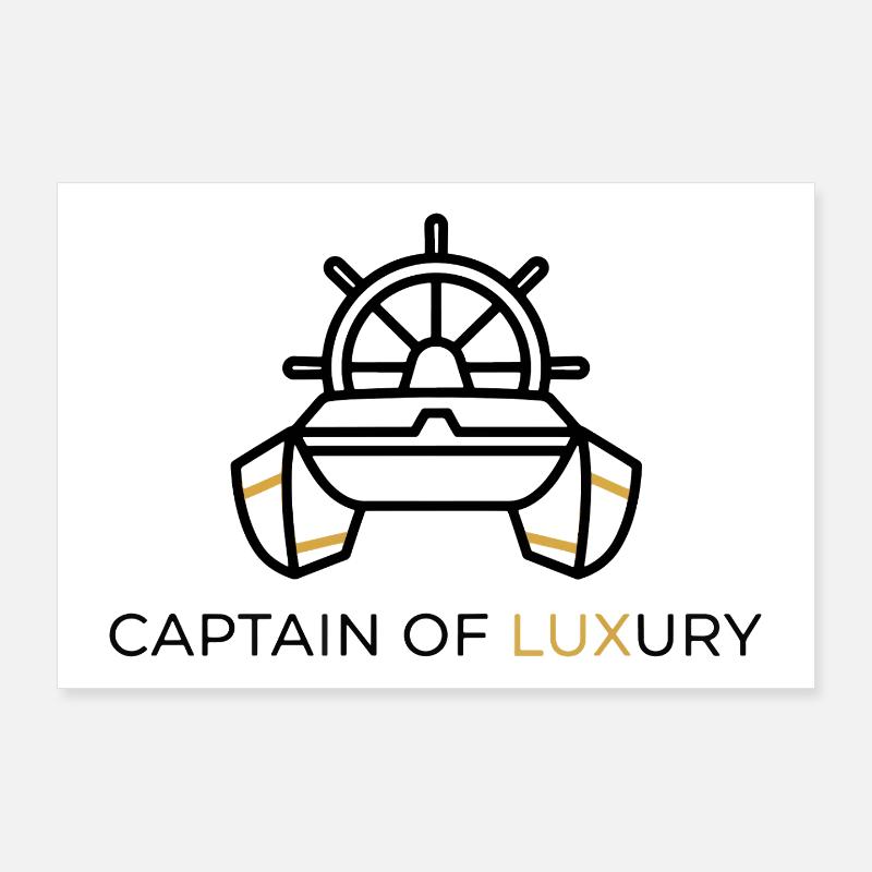 Art en ligne de catamaran de luxe Poster 90 x 60 cm