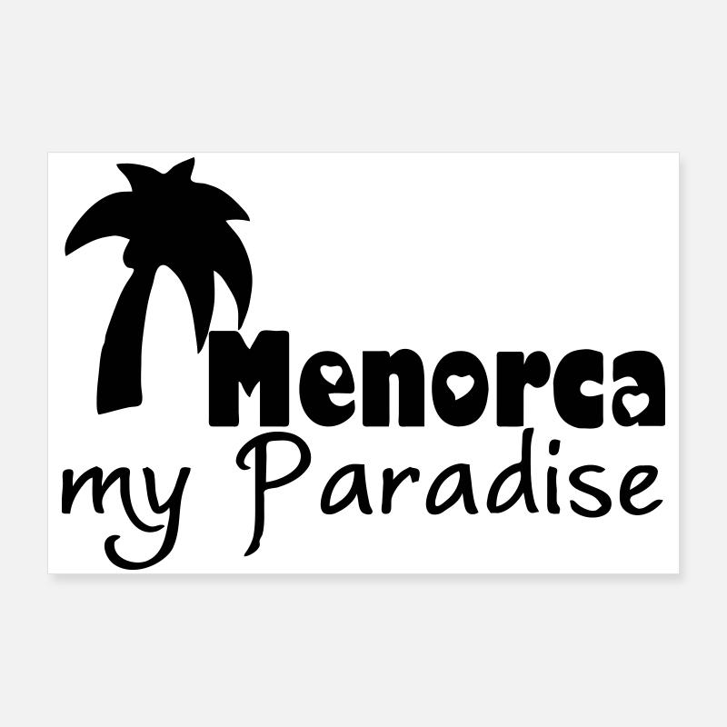 Menorca Paradise Urlaub Geschenk Poster 90x60 cm
